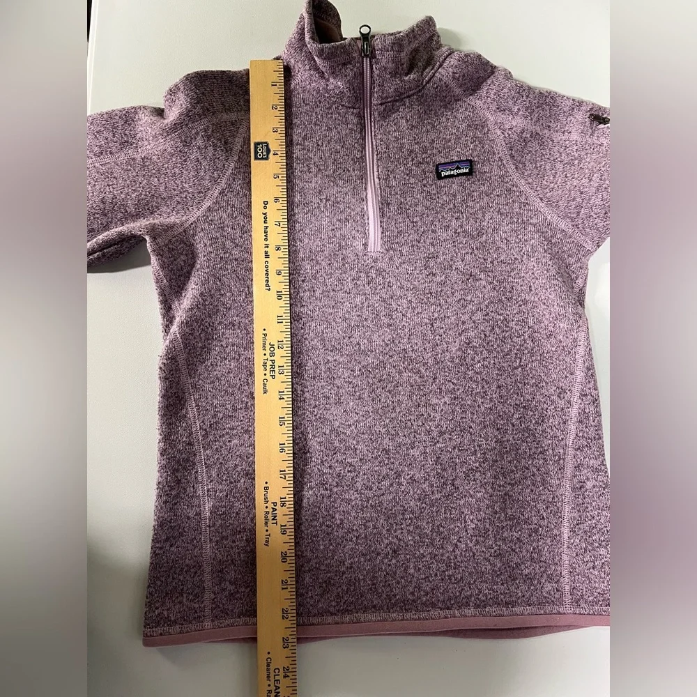 Patagonia Better Sweater 1/4 Zip Girls XXL 16-18 Purple - Picture 8 of 9